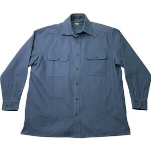NWOT Levi's Mens Medium Blue Cotton Button Front Jacket Shacket Lined Shirt